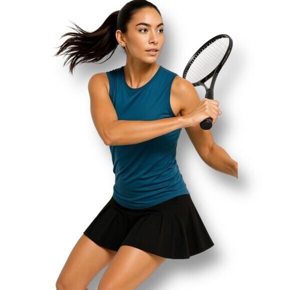 EleVen Venus Williams M Blue Tennis Tank NWT Fallen Petals Sleeveless Athletic - Picture 1 of 10